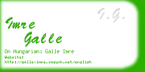 imre galle business card